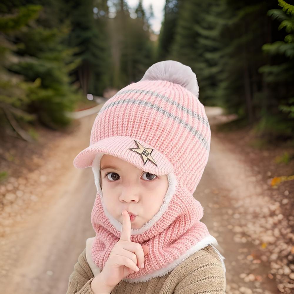 Cagoule_enfant_Cagoule_Pompom_rose
