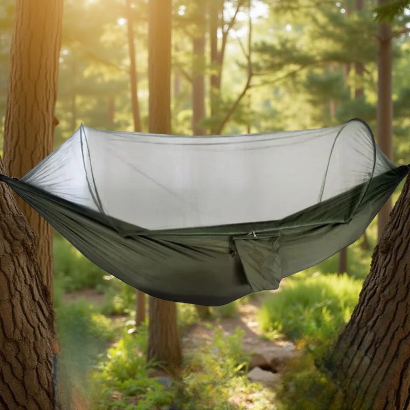 Hamac_suspendu_Moustiquaire_kaki