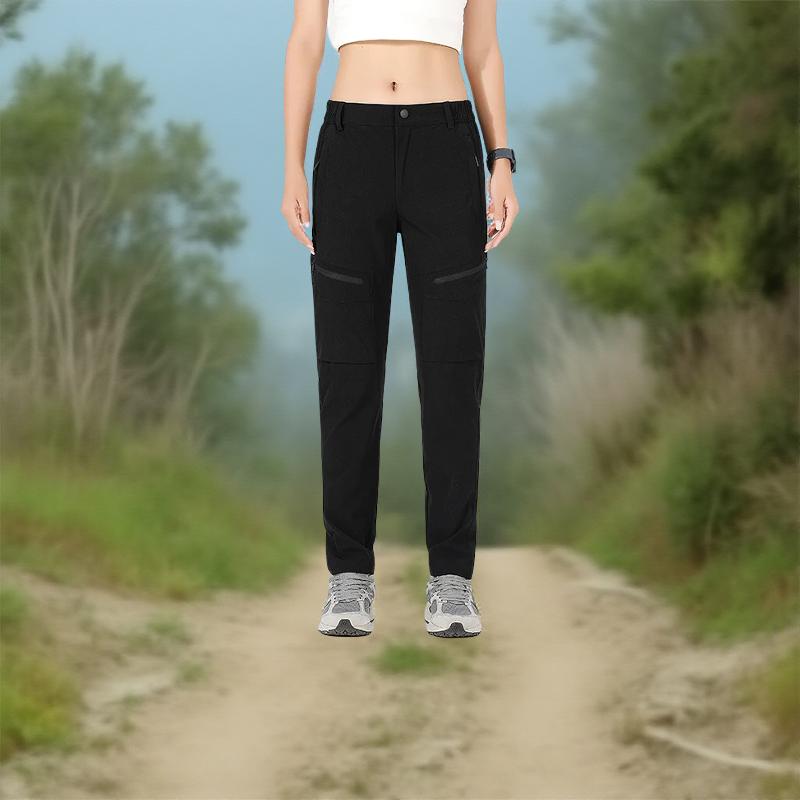 Pantalon_cargo_femme_Extensible_noir