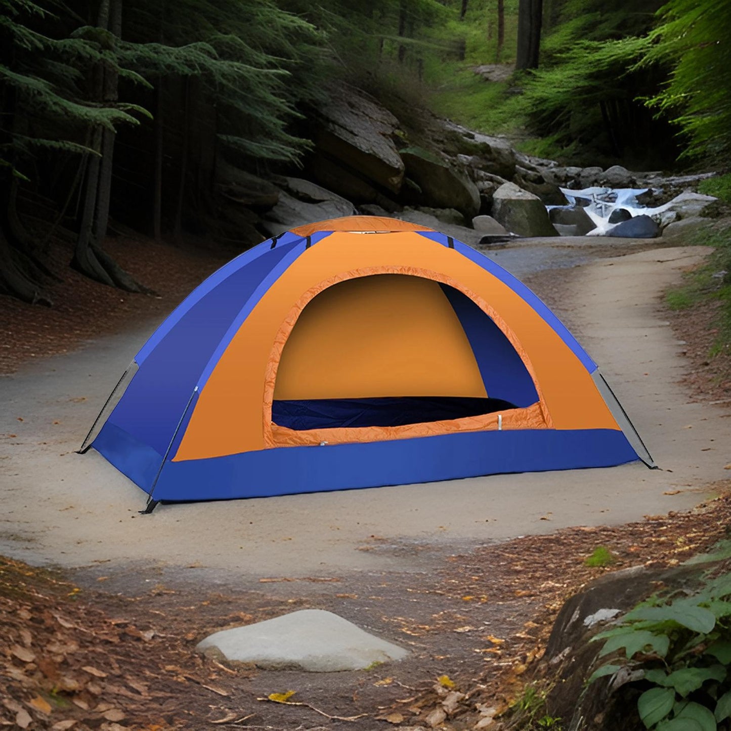 Tente_camp_Trek_bleu_orange