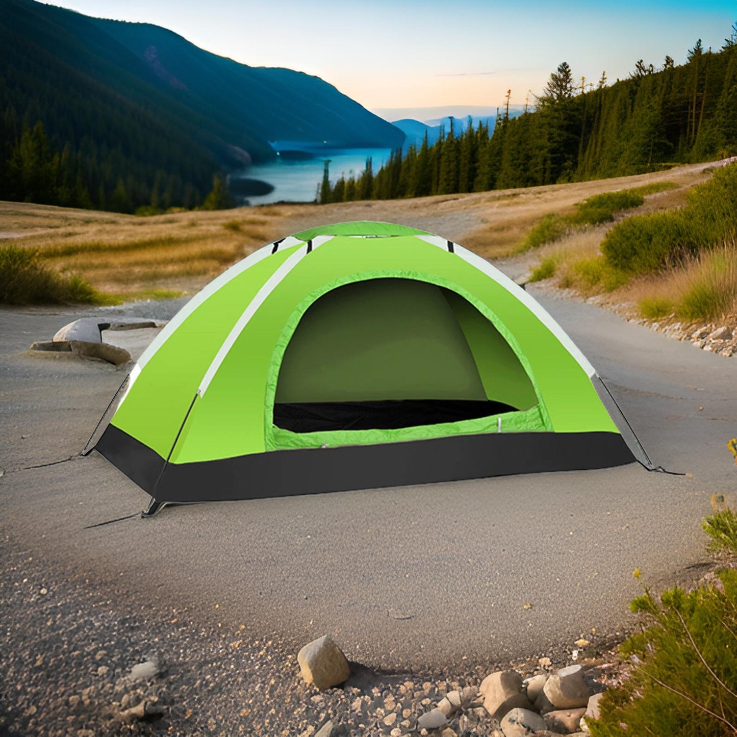 Tente_camp_Trek_vert_pomme