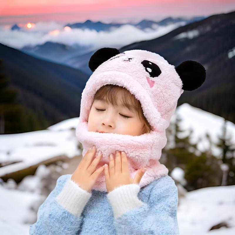 Cagoule_enfant_Balaclava_Panda_rose