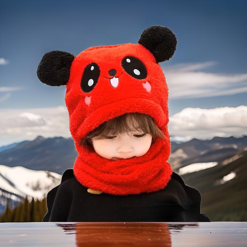 Cagoule_enfant_Balaclava_Panda_rouge_
