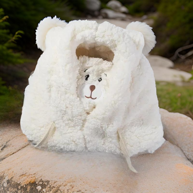 Cagoule enfant Balaclava Ourson blanc