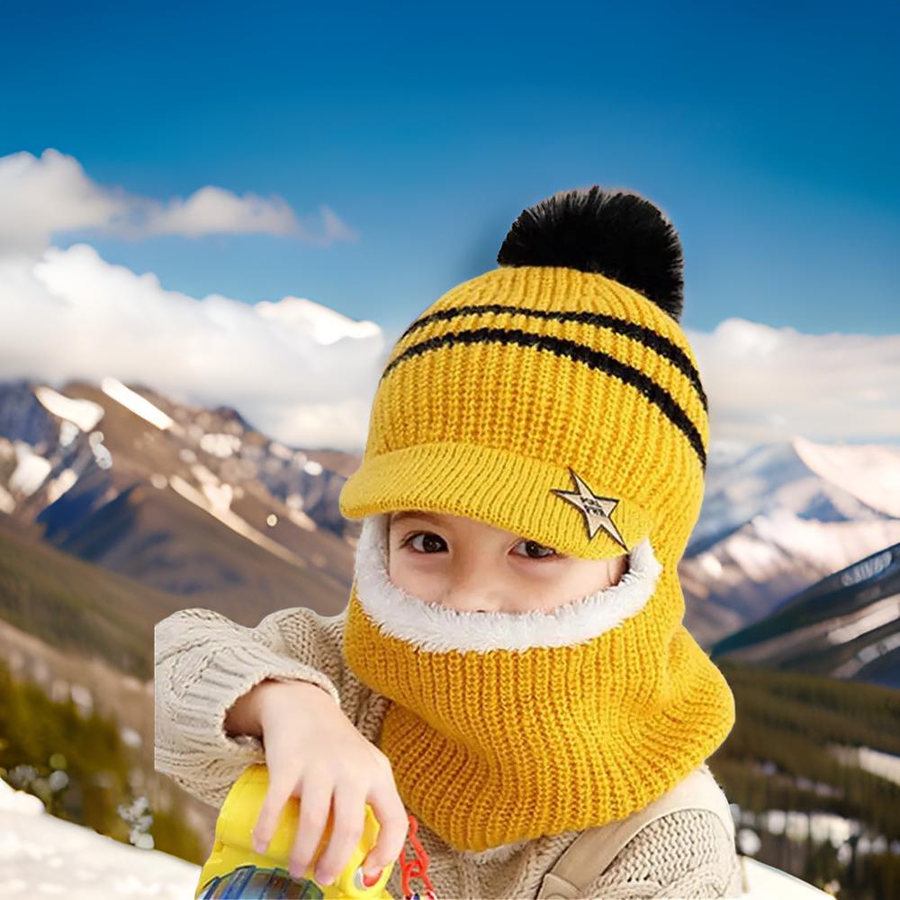 Cagoule_enfant_Cagoule_Pompom_jaune