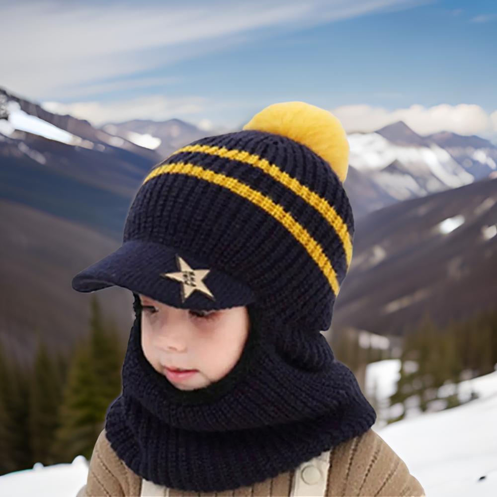 Cagoule_enfant_Cagoule_Pompom_noir