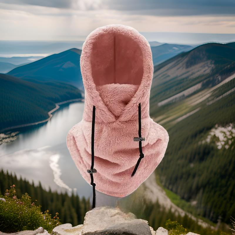 Cagoule femme Balaclava Peluche rose