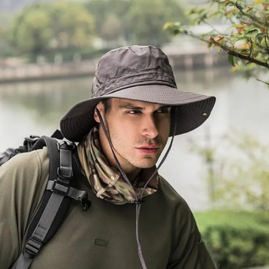 Chapeau homme Outdoor couleur gris