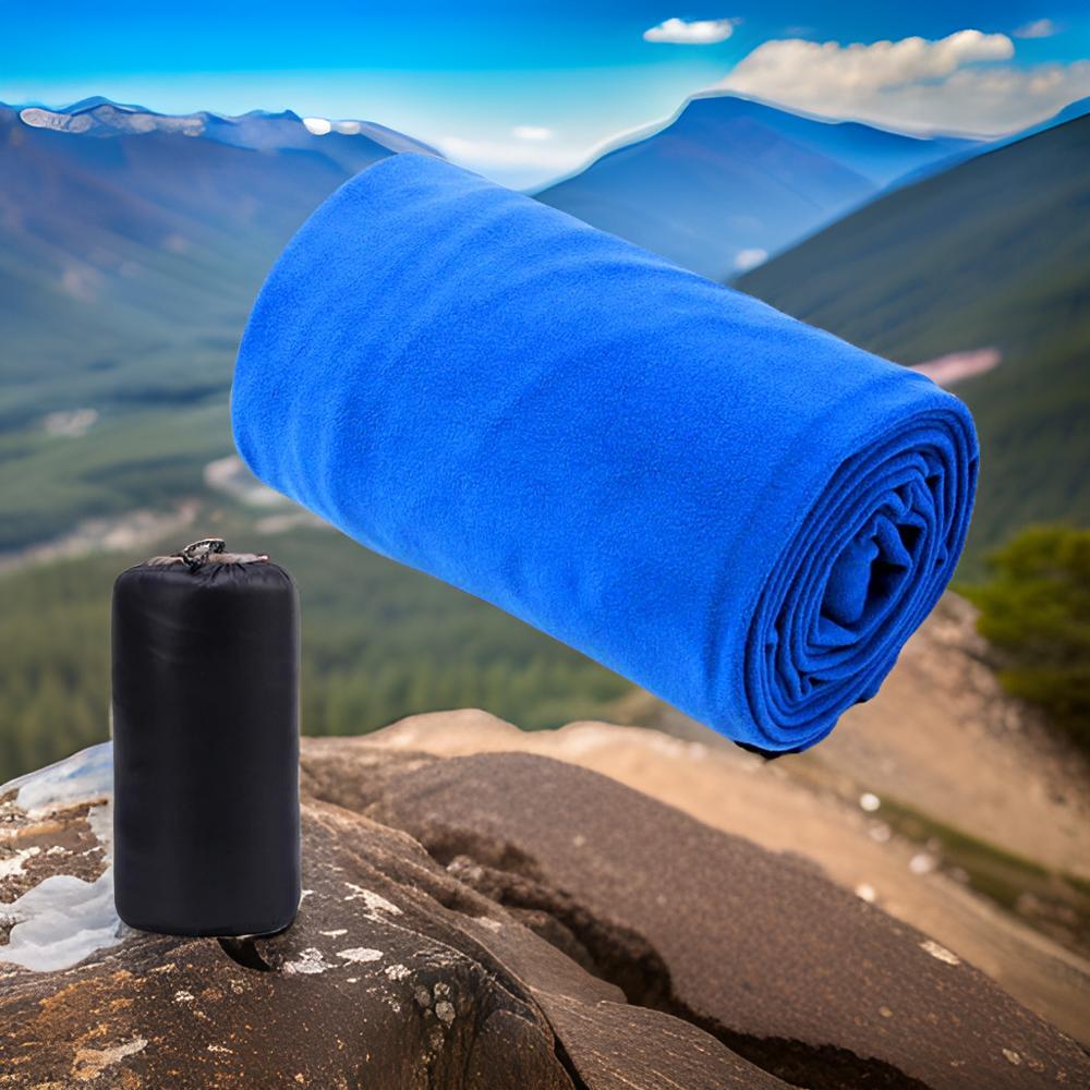 Drap de Sac de Couchage Polaire bleu