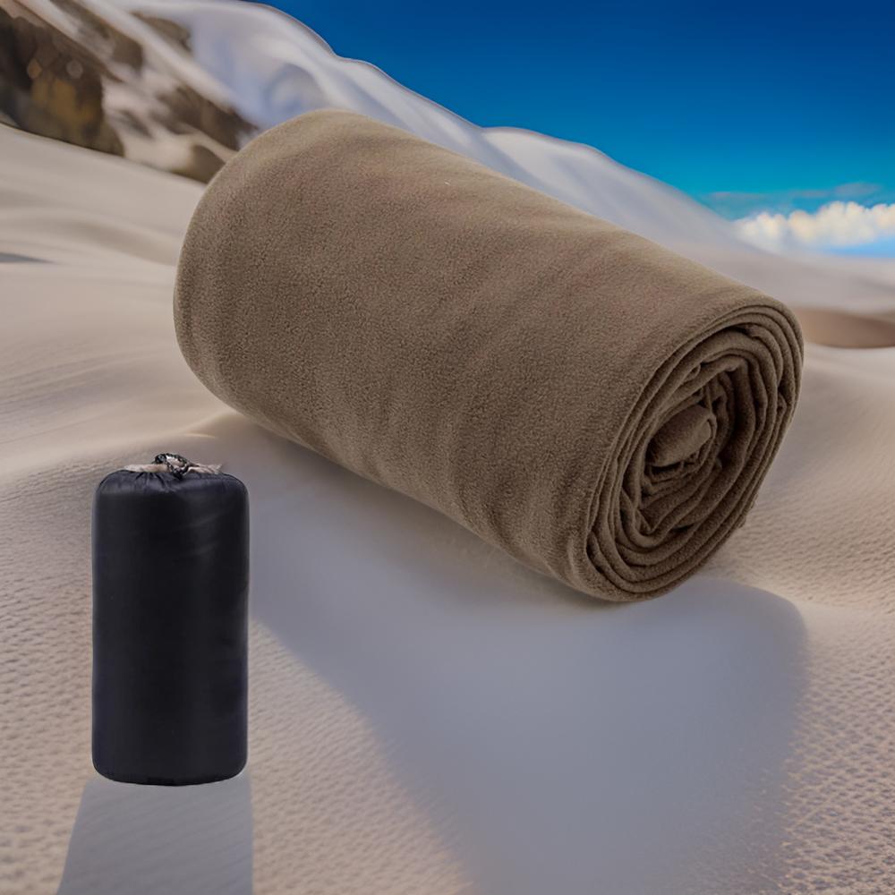 Drap de Sac de Couchage Polaire marron