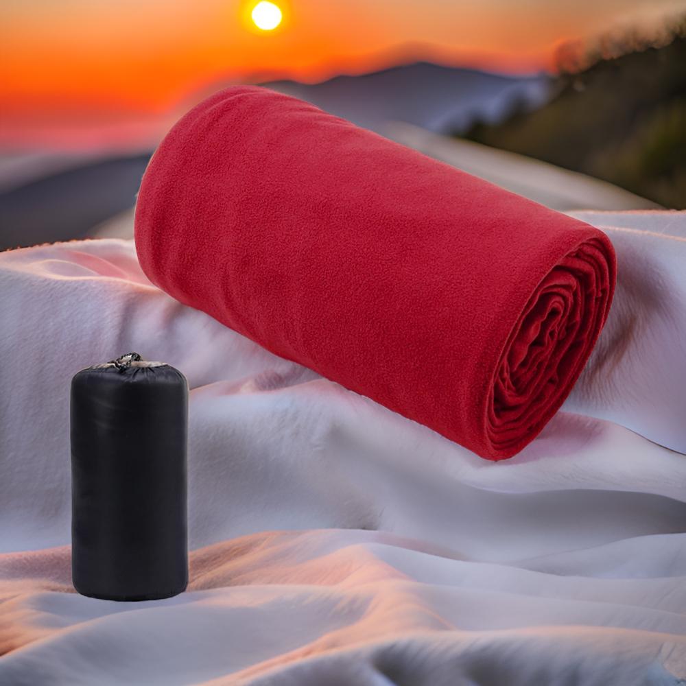Drap de Sac de Couchage Polaire rouge