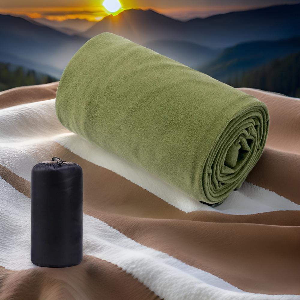 Drap de Sac de Couchage Polaire vert