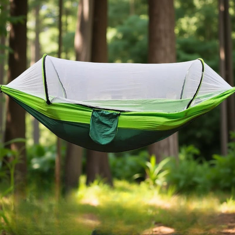 Hamac_suspendu_Moustiquaire_vert