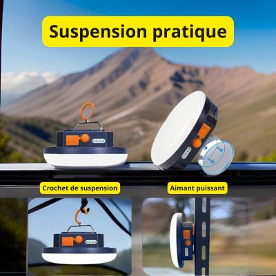 Lampe Camping Magnétique suspension