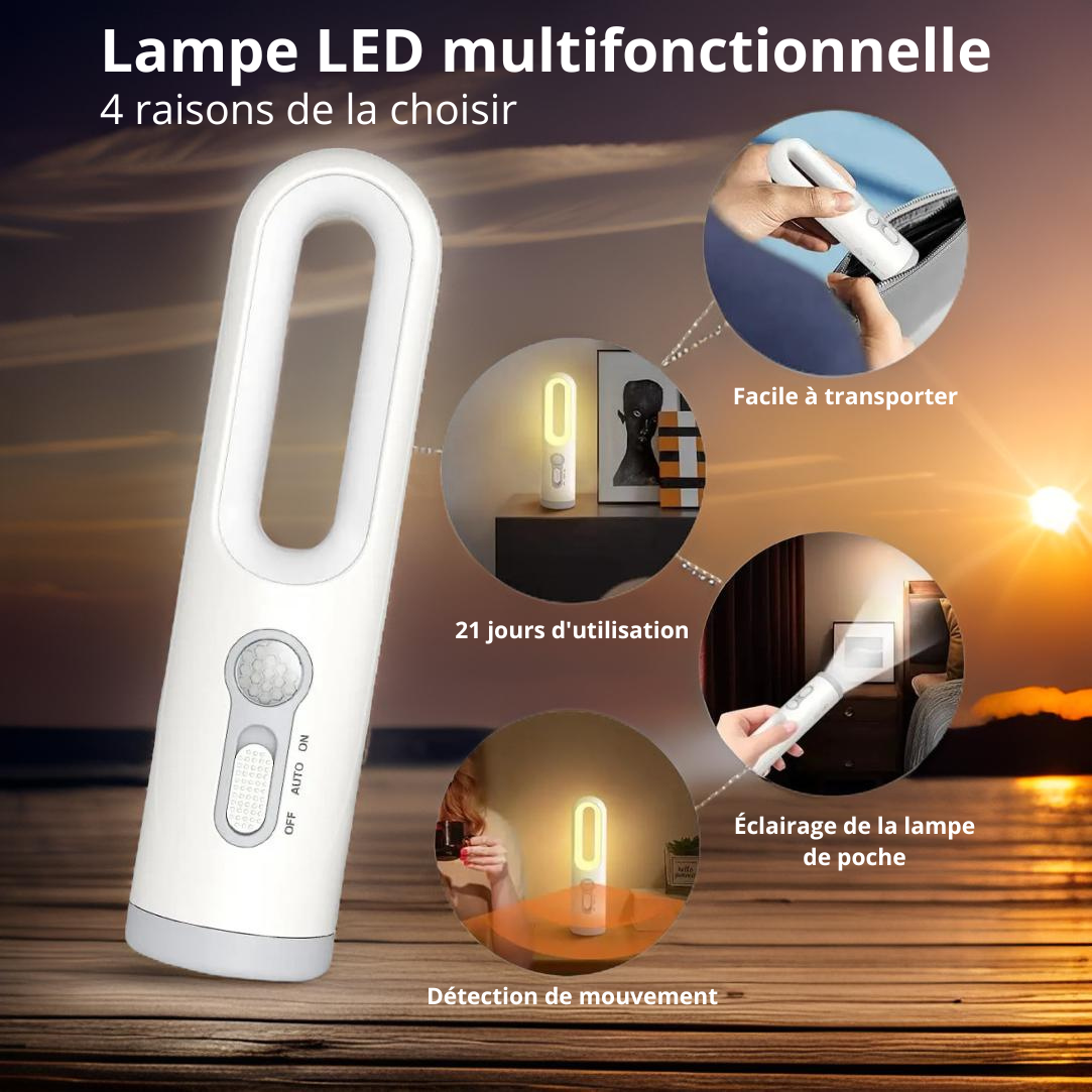 Lampe LED - 2 en 1 multifonctionnelle