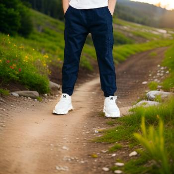 Le_Pantalon_Cargo_Garcon_Casual_bleu