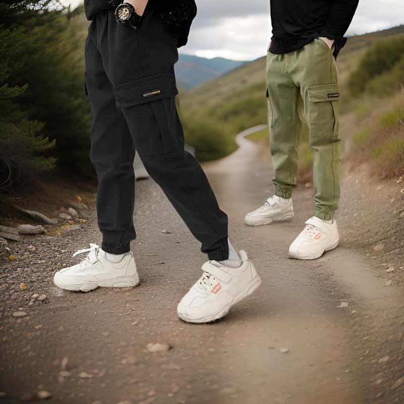 Le_Pantalon_Cargo_Garcon_Confort_noir_et_vert