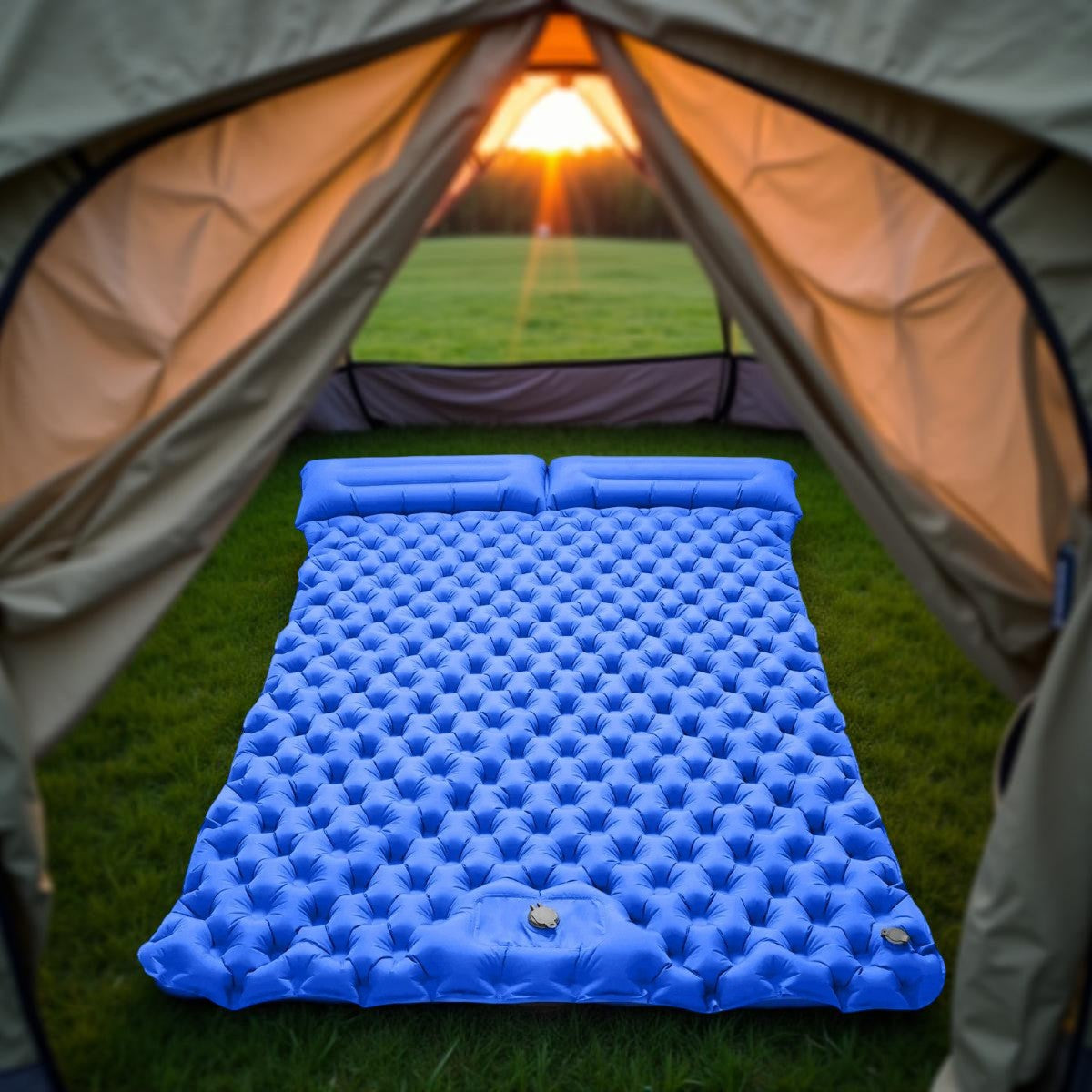 Matelas_gonflable_2_personnes_Camping_bleu