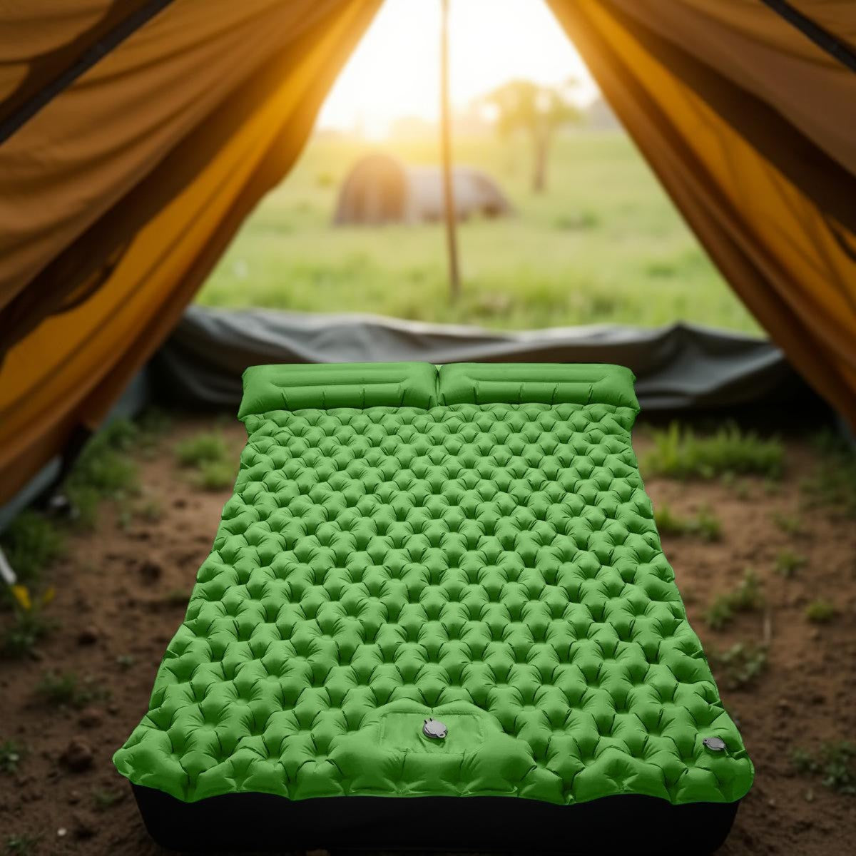 Matelas_gonflable_2_personnes_Camping_vert