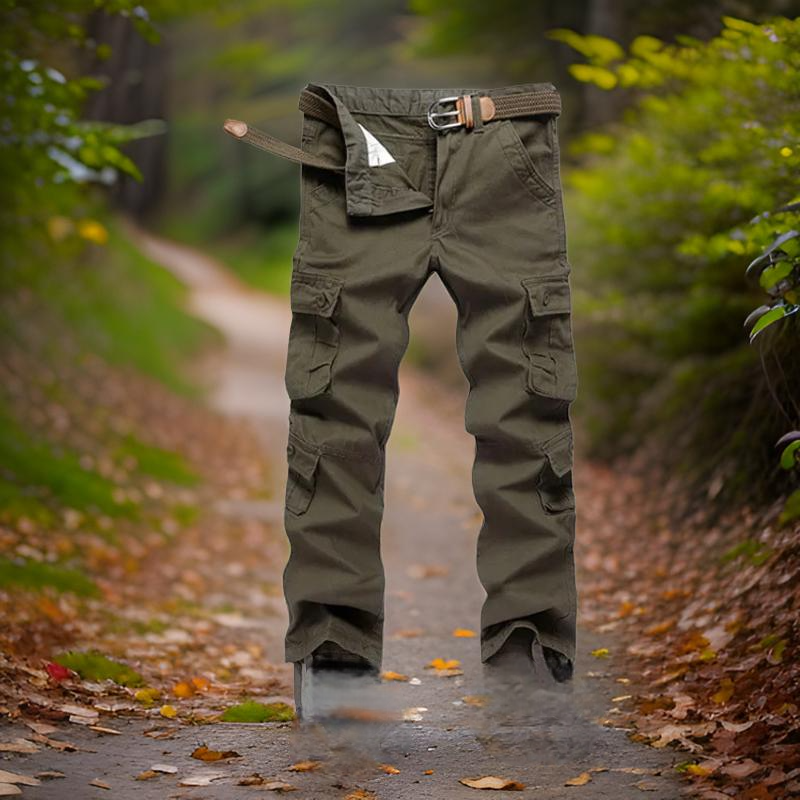 Pantalon_Cargo_Homme_Aventure_vert_armee_face