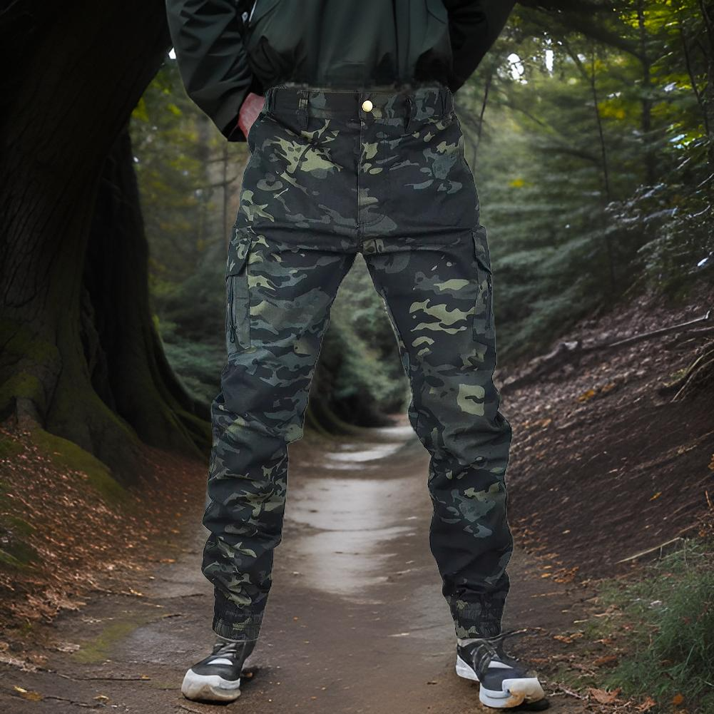 Pantalon_Cargo_Homme_Camouflage_noir