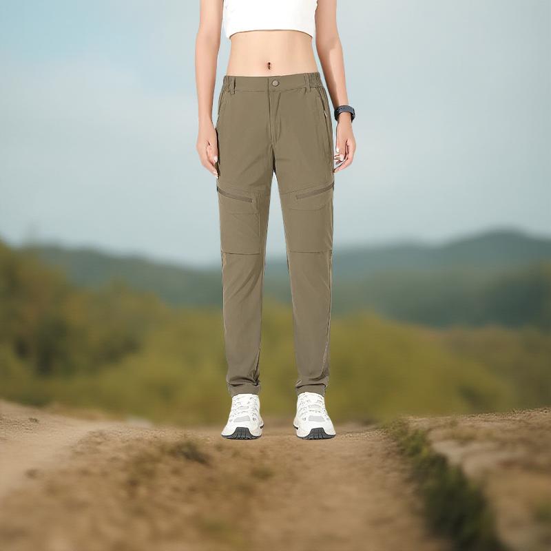 Pantalon_cargo_femme_Extensible_taupe