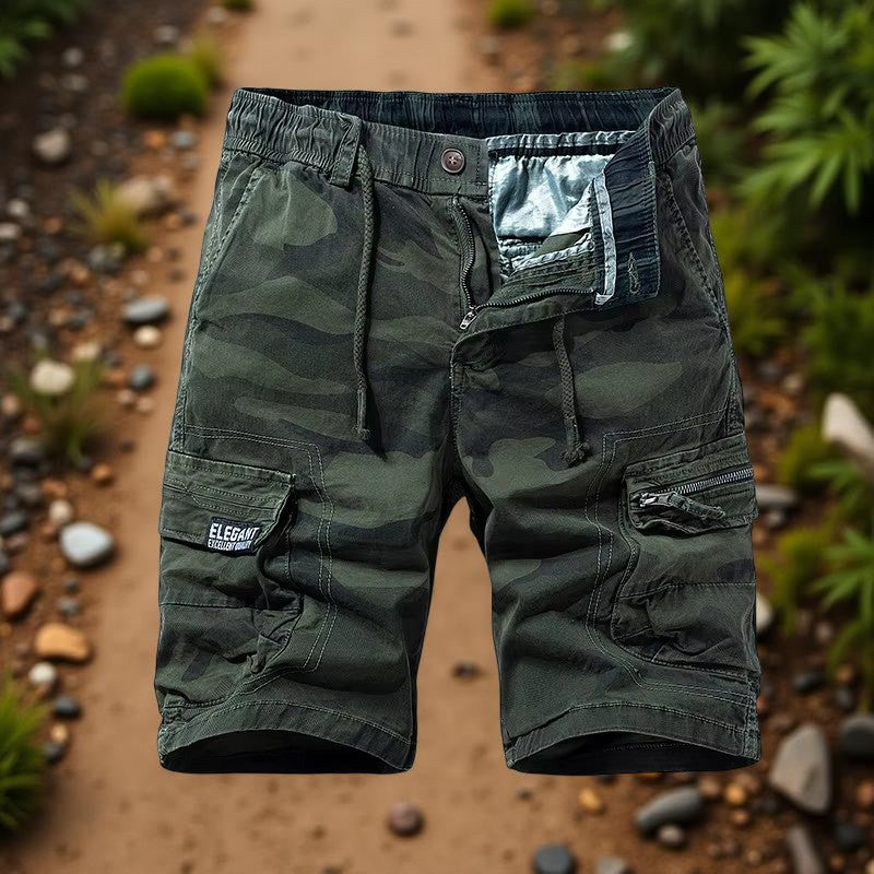 Short_cargo_homme_Camouflage_vert