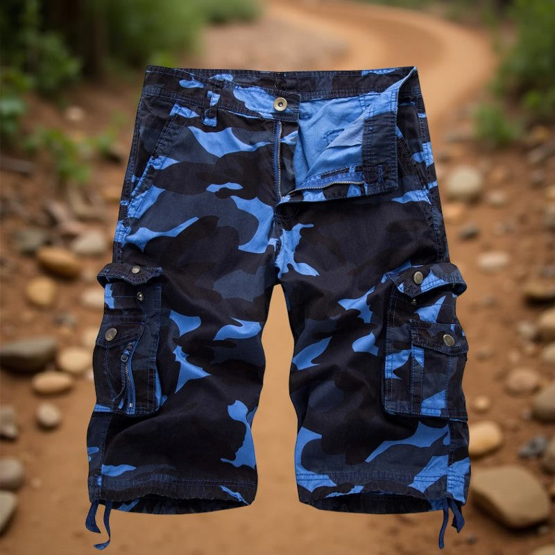 Short_cargo_homme_MultiPoches_camo_bleu