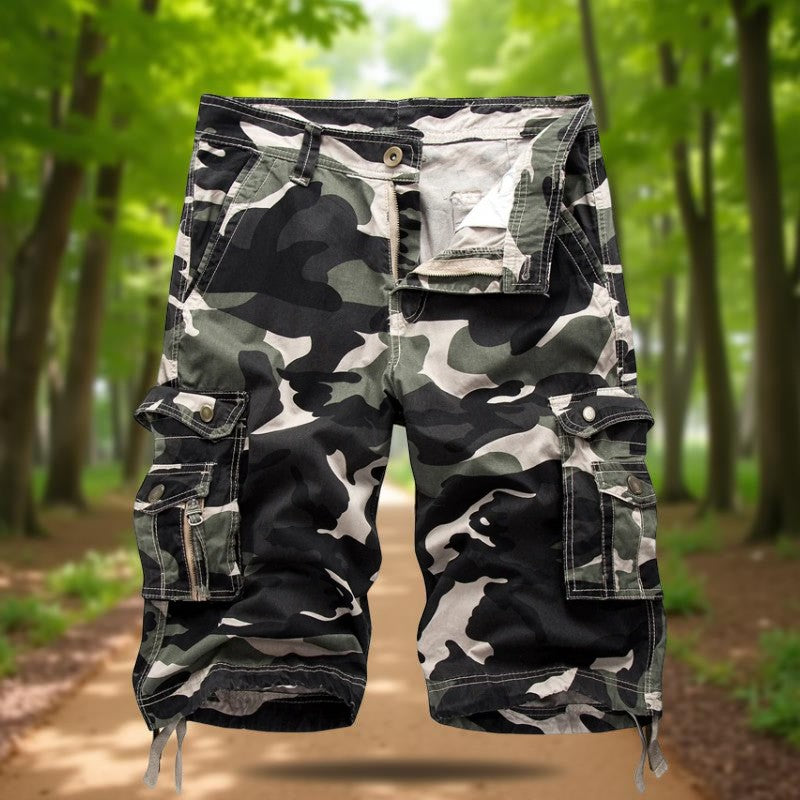 Short_cargo_homme_MultiPoches_camo_gris