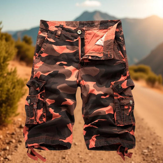 Short_cargo_homme_MultiPoches_camo_orange