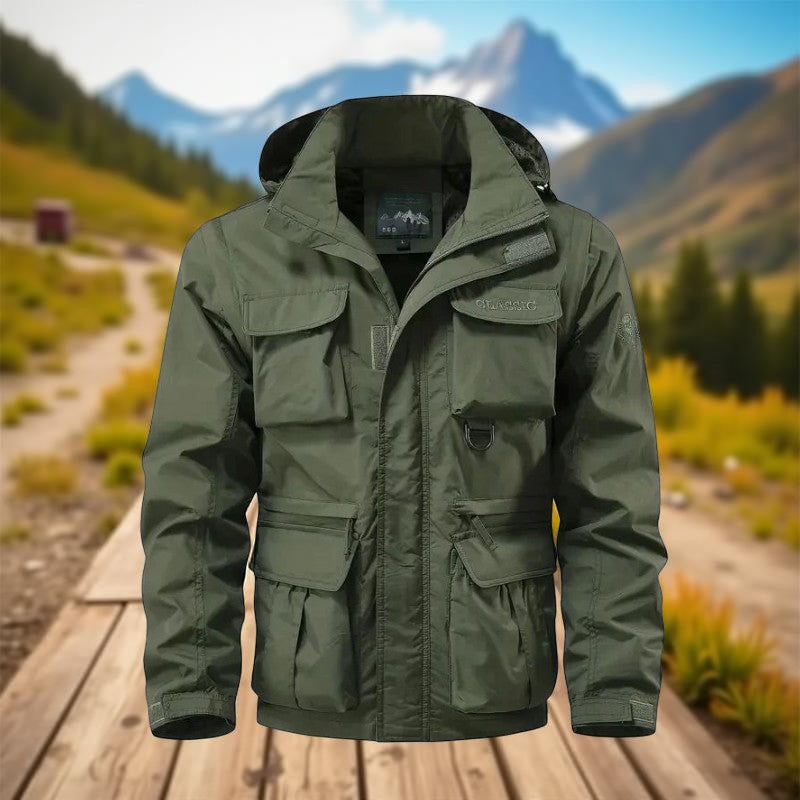 Veste_coupe_vent_homme_Outdoor_vert