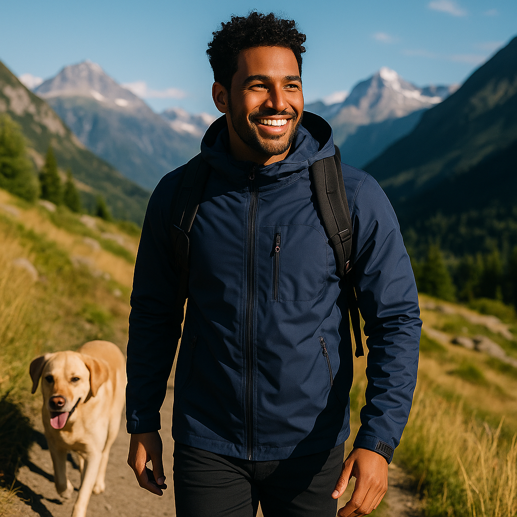 Veste_homme_-_CoupeVent_bleu