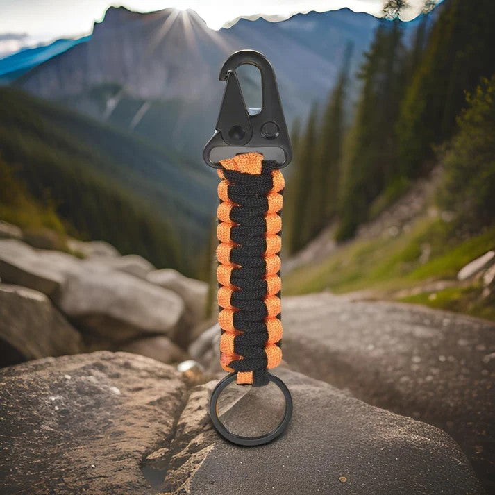 accessoire-randonnee-outdoorparacord-orange-porte_cles