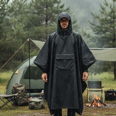 Poncho pluie camping