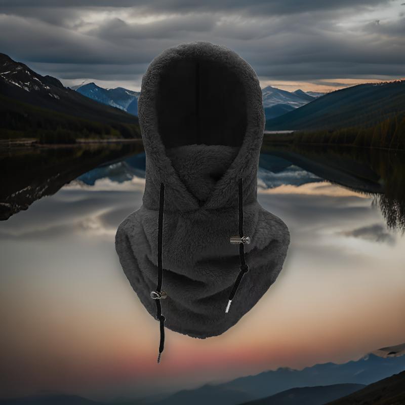 Cagoule femme Balaclava Peluche noir